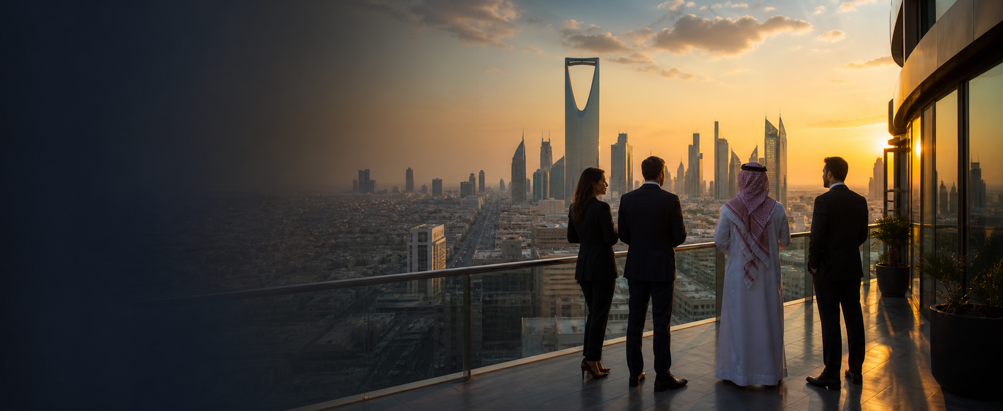 International investors reviewing business opportunities in Riyadh, Saudi Arabia